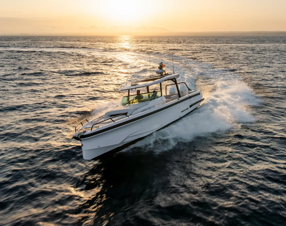 Placeholder for customized marine electronics at a boat helm; recommended size 1200 by 760 pixels
